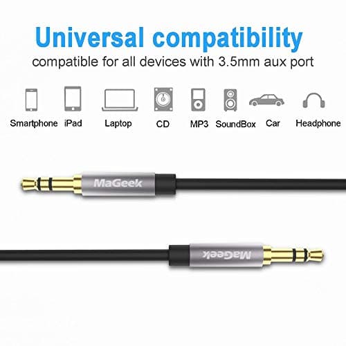 MaGeek 3.5mm Auxiliary Audio Cable (3m) Extra Long Male to Male Stereo Audio Cable for Beats, iPhone, iPod, iPad, Car Radio, Stereo etc. (Black) - Image 4