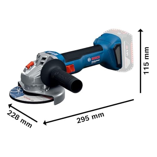 Bosch Professional 18V System cordless angle grinder GWS 18V-8 (disc diameter 125 mm, with 2 GBA 5.0 Ah batteries, GAL 18V-40 charger, L-BOXX) - Image 7