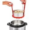 Red Silicone Steamer Multifunctional Portable Drain Basket Pressure Cooker Cooking Utensils Sling For 6 Qt 8 Qt Instant Pot 20x20x15.5cm - Image 3
