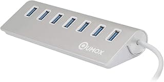 MAC QUMOX 7 ports USB 3.0 HUB haute vitesse 5Gbps pour PC portable Mac iMac MacBook