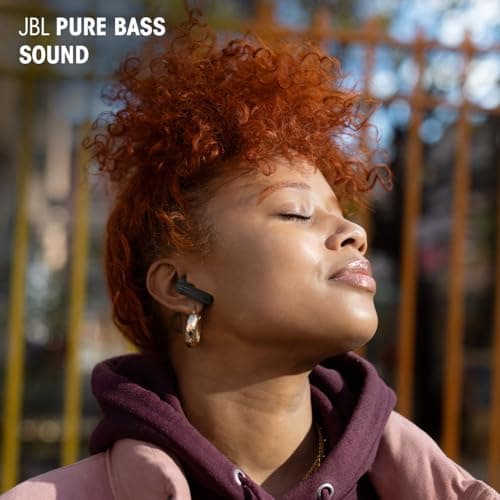 JBL Wave Flex 2, Écouteurs sans Fil Bluetooth, 40 h d'autonomie, Son JBL Pure Bass, Technologie Smart Ambient, résistance à l'eau et à la poussière IP54, Connexion multipoint, Noir - Image 4