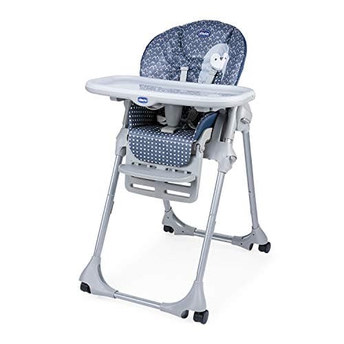 Chicco Polly Easy Adjustable High Chair for Children 6 Months to 3 Years (15 kg), Recliner, with Adjustable Height and Footrest, 4 Wheels, Folding - Pinguin - Image 2