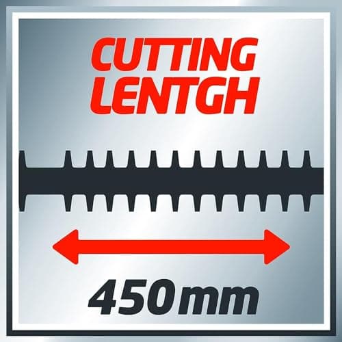 Einhell Electric hedge trimmer GH-EH 4245 (420 W, Speed 1.600 rpm, Cutting length 45 cm, Teeth spacing 16 mm, Aluminium blade guide, Cable pull, Softgrip) - Image 7