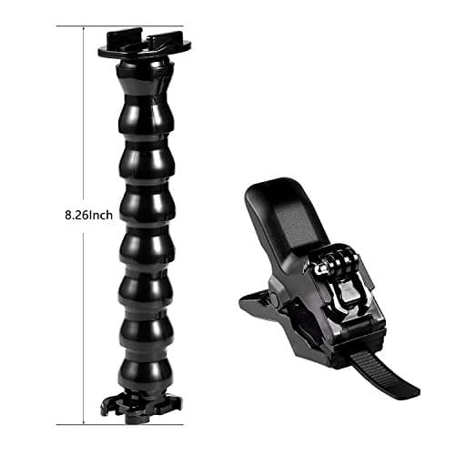 Suptig Flexible Jaws - Gooseneck Mount for GoPro Hero 13/Hero 12/Hero 11/Hero 10/9/8/7/6/5/4 Session Hero 3+ Hero 3, DJI osmo, Akaso, Insta 360, Arlo Pro Arlo Go - Image 3