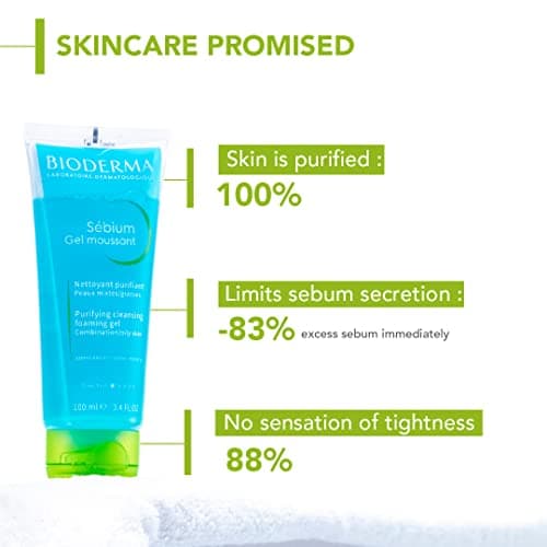 BIODERMA Sébium Gel Moussant – Nettoyant purifiant doux – Élimine l’excès de sébum et les impuretés – Peaux mixtes à grasses – Prescrit par des dermatologues – Tube 200 ml - Image 6
