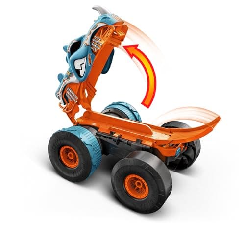 Hot Wheels Monster Trucks 1:12 Scale Transformable Rhinomite and Race Ace 1/64 Scale RC Transformable Toy for Children from 4 Years Old HPK27 - Image 5