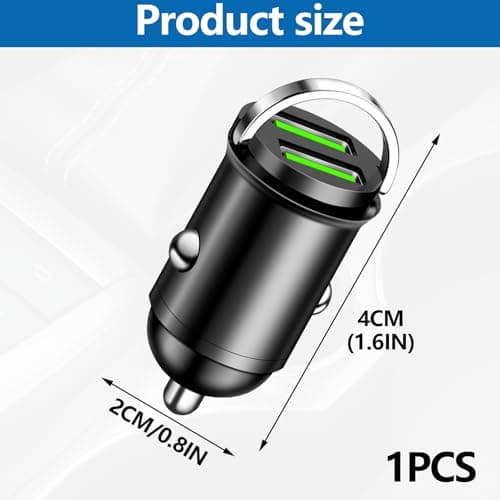 USB Cigarette Lighter, Dual 100W/5A Port, Fast USB Car Cigarette Lighter Charger, Mobile Phone Chargers for iPhone, Samsung Galaxy, Huawei, Xiaomi, Smartphone, Tablet - Image 3