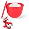 Silicone Bowl Insert for KitchenAid, Silicone Liners for Mixers Kitchen Aid Mixer TILT-HEAD 4.8L, Mixing Bowl Liners with Lids, Accessories and Spare Parts (Red) - Image 2