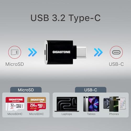 [5 Years Free Data Recovery] GIGASTONE 1TB MicroSDXC Memory Card with USB 3.2 Type C Card Reader, Camera Pro Max, Speed up to 170/140MB/s, for GoPro, DJI, Drone, 4K A2 V30 - Image 3