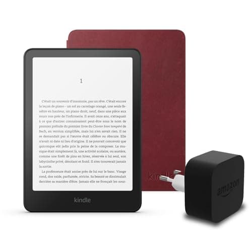 Le dernier Kindle Paperwhite (version 2024) 16 GB sans publicité, une housse en cuir Amazon Premium et un adaptateur secteur Amazon Powerfast 9 W. - Image 3