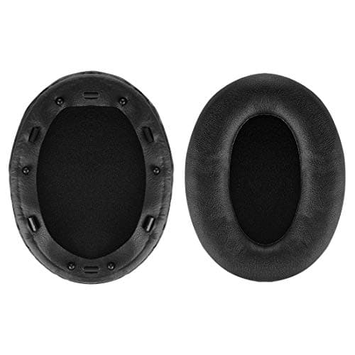 Geekria QuickFit Replacement Earpads for Sony WH-1000XM3 Headphones Protein Leather Black - Image 4