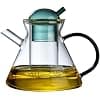 Pyrex Theme with Infuser - Safe, Small Aesthetic Teapot for One or Two Cups - 500 ML 16.9 oz (Colour: Clear),B - Image 2