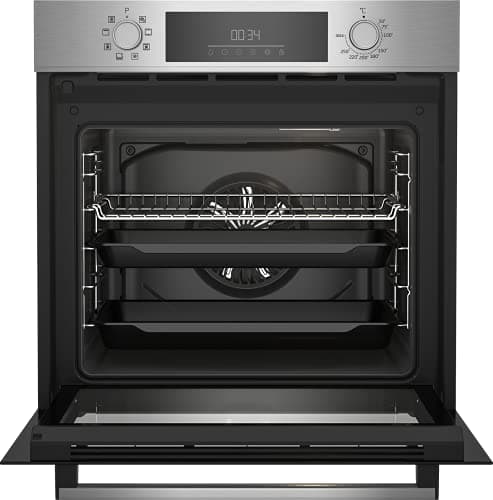 Beko BBIM12300XCE Built-In Oven - 72L, 8 Cooking Functions, LED Display, Sturdy Door, Dimensions: H 59.5 x W 59.4 x D 56.7 cm, Black, Class A+ - Image 4