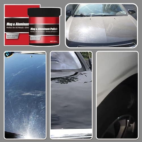 Polish Pour Les Véhicules Automobiles,Agent De Nettoyage 100g - Réparateur De Rayures De Peinture De Voiture - Pour Jantes Extérieures Chrome Brillant Mécanique Véhicule Utilitaire SUV Camping-Car - Image 5