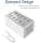 Multiple USB Charging Dock for iPhone 12/13/14, Samsung Galaxy S22/S23 Ultra/Z Flod/Z Flip, Google, Xiaomi, Huawei, iPad, iPod (White) - Image 4