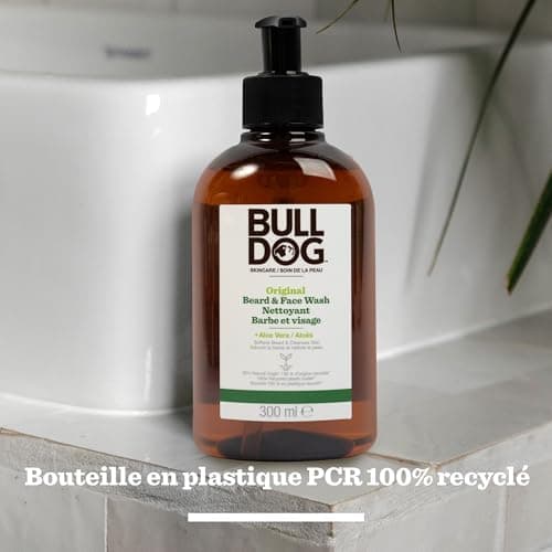 Bulldog SKINCARE Nettoyant 2 en 1 Barbe et Visage pour hommes, 300ml, enrichi à l'aloe vera, pour tous les types de barbe, élimine la saleté et le sébum. - Image 7