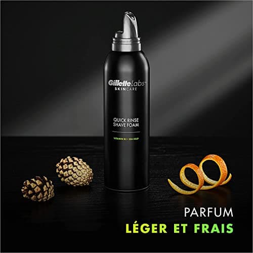 GilletteLabs Mousse À Raser Pour un Rinçage Rapide, Par Gillette, Pour Homme, 240ml - Image 6