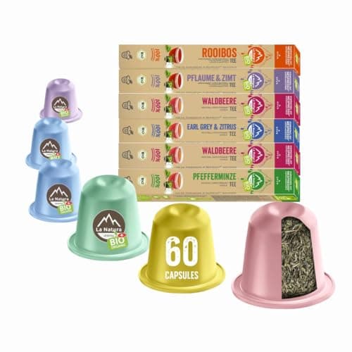 60 x Organic Tea Capsules Compatible with Nespresso - La Natura Lifestyle - Industrial Compostable - Image 2