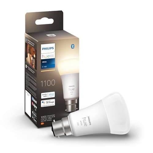 Philips Hue White 75W Equivalent B22 Smart LED Bulb, 1100 Lumens, Bluetooth Compatible, Works with Alexa, Google Assistant and Apple Homekit - Image 2