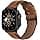 Fullmosa Genuine Leather Strap Compatible with Apple Watch Ultra 3/2/1 49mm, Series 11/10 46mm, Series 9/8/7 45mm, SE3/2/1 Series 6/5/4 44mm, S3/2/1 42mm, Brown+Black Buckle - Image 3