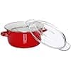 Premier Housewares Pyrex Deep Fryer with Lid / Wire Basket / 5 Litre - 16 x 33 x 27 cm - Red - Image 7