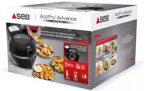 SEB ACTIFRY ADVANCE 1.2kg Black Electric Oil Free Air Fryer Intelligent Temperature Regulating Healthy Fry Brewing Bladder Recipe Application Odourless Easy to Use FZ727800 - Image 3