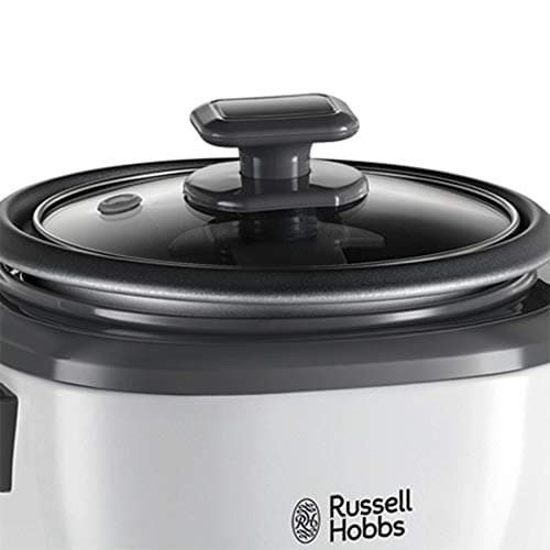 Russell Hobbs Rice Cooker [Medium] Slow Cooker (0.8L, 4 Servings, Also Ideal for Vegetables/Fish etc., Rice Spoon & Measuring Cup Incl., Warmer, Removable Washable Non-Stick Bowl) 27030-56 - Image 7