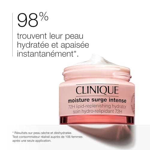 Clinique Moisture Surge Intense 72H Soin Hydro-Relipidant 72H Visage, à l'Acide Hyaluronique, Eau d'Aloe Vera + Cica | Hydratant - Image 3