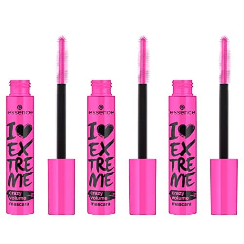 essence I LOVE EXTREME – Mascara Volume Fou, Noir, Longue Tenue, Volumisant, Recourbant, Allongeant, Vegan, Sans Microplastiques ni Parfum, Lot de 3 (3x12 ml) - Image 2