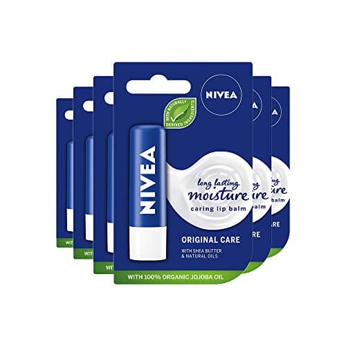 NIVEA Baume à lèvres Original Care - Lot de 6 (6 x 4,8 g) - Hydratant protecteur pour les lèvres au beurre de karité et aux huiles naturelles - Image 3