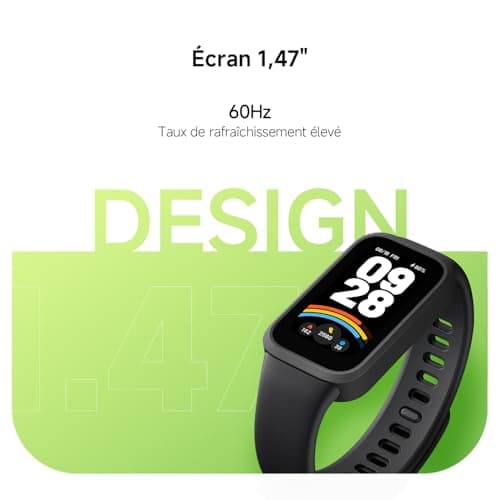 XIAOMI Smart Band 9 Active, Bracelet connecté pour Le Sport, Montre, écran TFT 37mm, taux de rafraîchissement élevé de 60 Hz, autonomie de 18 Jours,5 ATM, iOS et Android, Beige - Image 5