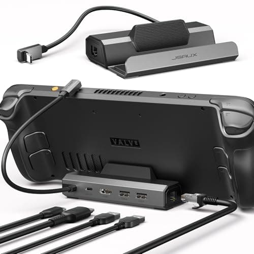 JSAUX 5 in 1 Docking Station Compatible with Steam Deck/OLED/ROG Ally X/Legion go/MSI Claw, Steam Deck Dock, Dock with HDMI 4K@120Hz, 100Mbps Ethernet, Dual USB A 2.0 and USB C Port - Image 3