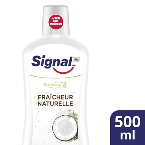 SIGNAL - Bain de Bouche Intégral 8 Fraicheur Naturelle - Infusé aux extraits de coco - Enrichi en Zince Minéral pour une éfficacité antibactérienne pendant 18h - Sans Alcool - 500ml - Image 4