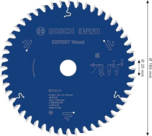 Bosch 1 x EXPERT Wood Wired Circular Saw Blade (for Softwood, Hardwood, Ø mm, Professional Accessory Portable Circular Saws) - Image 4