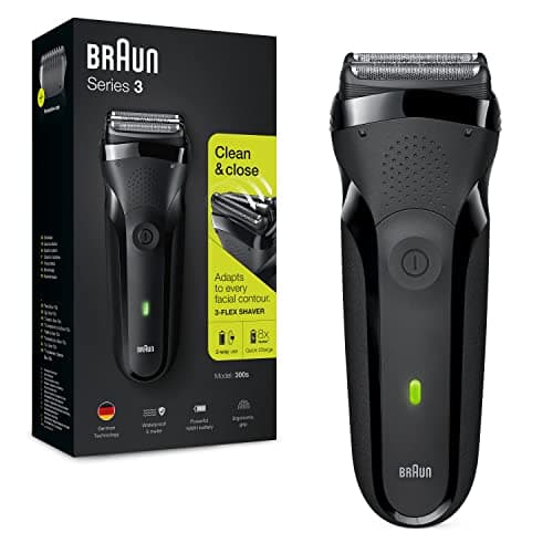 Braun Series 3 300 Electric Shaver, Men's Beard Shaver with 3 Flexible Blades, Rechargeable and Wireless, Washable Electric Grid Shaver, Black - Image 2