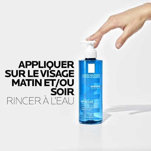 La Roche-Posay | Effaclar gel moussant purifiant nettoyant peau grasse | Nettoyant visage | Nettoie, purifie & réduit les imperfections | Pour peaux grasses, sensibles & acnéiques | Lot de 2 x 400ml - Image 8