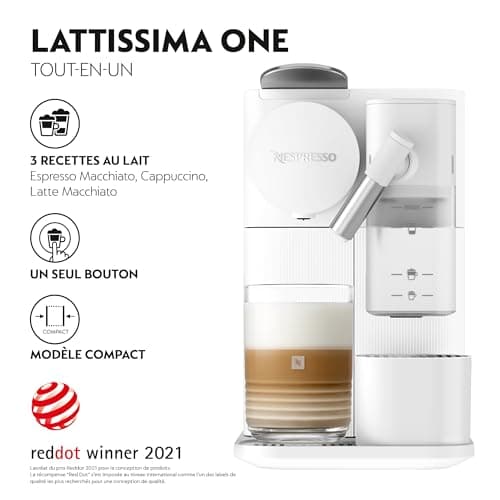 De'Longhi Nespresso Lattissima One Evo EN510.W, Capsule Coffee Machine, Espresso and Cappuccino, 1450 W, White - Image 3