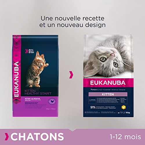EUKANUBA - Premium Kitten Food – Rich in Fresh Chicken and Rice – Promotes Growth - 100% Complete and Balanced Food – DHA – Wheat Free – Non-GMO - Resealable Bag - 10kg - Image 4
