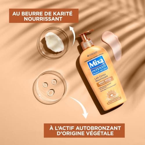 Mixa Intensive Dry Skin - Nourishing Body Lotion Sun Effect - Self-Tanning - Progressive and Uniform Natural Golden Tan - Matte Skin - Hypoallergenic - Pack of 2, 250 ml - Image 7