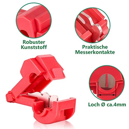 10 Pcs Lawn Mower Boundary Cable Connection Terminals Charging Station T Connector Quick Connector Power Thief for Lawnmower Robot Lawn Mower Husqvarna Automower, Worx - Image 3