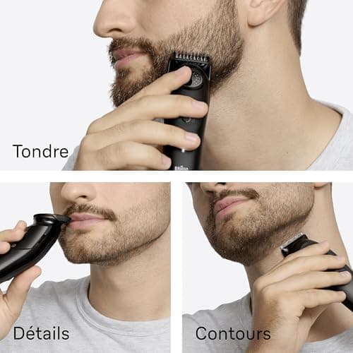 Braun BT5520 Series 5 Beard Trimmer + 4 Styling Tools, Ultra-Sharp Blade, 120 Min Runtime, 40 Lengths, Waterproof, Precision Wheel and Lock, BT5520, Black - Image 6