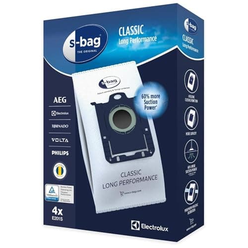 Electrolux E201S S-Bag Long Performance Vacuum Cleaner Bags, Box of 4 Bags, 3.5 Liters, Powerflow, Hygienic Automatic Closure System, Suitable for Many Types of Vacuum Cleaners - Image 2