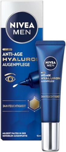 NIVEA MEN Crème contour des yeux anti-âge à l'acide hyaluronique - Contre les rides et les cernes - Soin hydratant pour les yeux à l'acide hyaluronique (15 ml) - Image 3