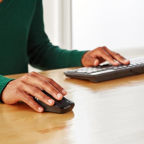 Amazon Basics Wireless Computer Mouse with USB Nano Receiver - Black - Image 7