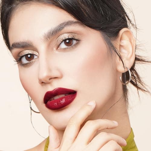 Oulac Rouge à Lèvres Satiné Mat - Burdeos lèvre, Fini Satin Mat, Couleur Intense - Texture Douce et Glissante, Tenue Longue, Sans transfert, Hydratant, Maquillage Lèvres, Végan, 4,3g SG13 Burgundy - Image 3