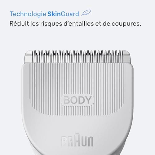 Braun Body Groomer Series 3 Body Groomer + 6 Shaving Tools with SkinGuard Protection, 80 Min Battery Life, Gentle for Sensitive Areas, Shave and Mow, Waterproof, BG3575, Grey - Image 5