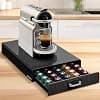 Navaris Coffee Capsule Drawer – Pod Holder for Nespresso Coffee Machine – Pod Holder Dispenser with 50 Capsules – Black - Image 2