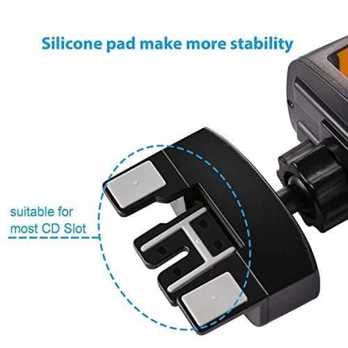 IPOW [One Touch System] Mini CD Slot Car Mobile Phone Holder, Adjustable Clamp Universal Smartphone Holder with Thick Case for Apple iPhone 14/13/12/11, Huawei Nova - Image 6