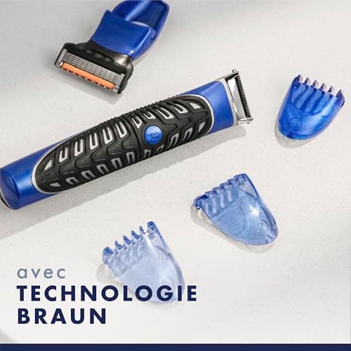 Gillette Men's Body & Beard Trimmer, All in One Electric Shaver and Sculptor with Braun Technology, 1 ProGlide Blade, 3 Clogs, Waterproof, Precision Shaver on Face and Torso - Image 5