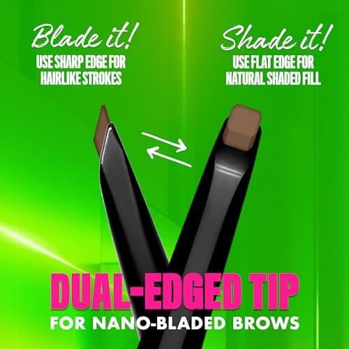 NYX Professional Makeup - Crayon à Sourcils - Mine Fine et Mine Plate - Formule Sans Bavure et Sans Transfert - Tenue Longue Durée 16H - Formule Vegan - Blade & Shade - Teinte : Ash Brown - Image 4